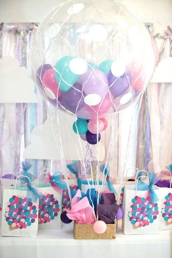 ballons geant rempli decoration table