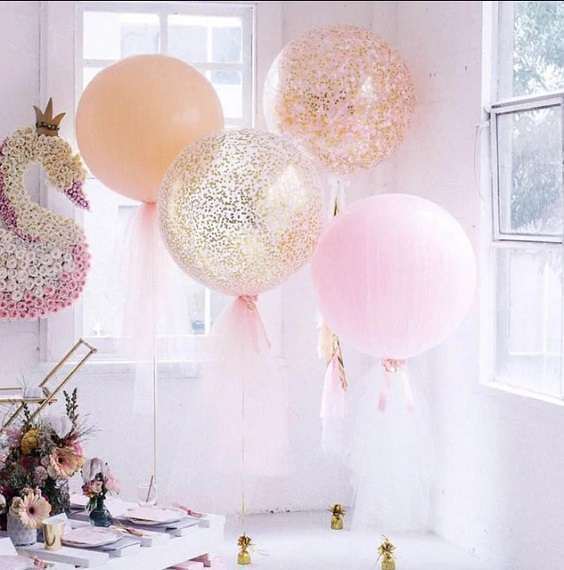 decoration salle ballons tulle deco salle