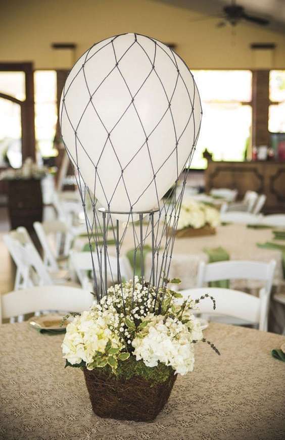 centre de table mariage montgolfière ballon