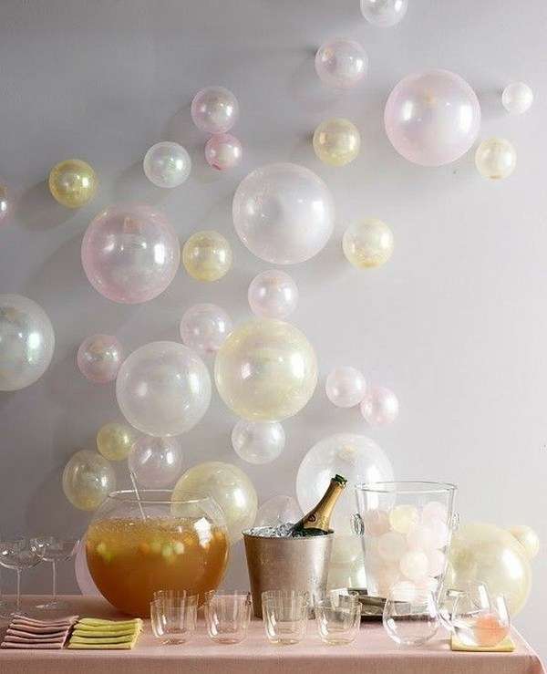 decoration salle ballons mur