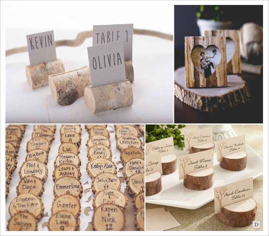 Decoration mariage boheme Rondin de bois mariage