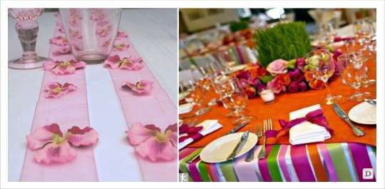 decoration table mariage rubans