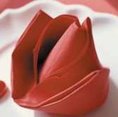 pliage serviette bouton de rose