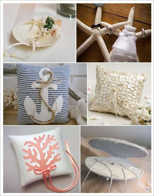 decoration mariage mer porte alliances coquillage coussin ancre nacre corail decoration mariage mer porte alliances coquillage coussin ancre nacre corail