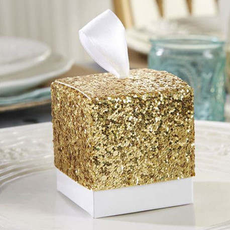 La boîte à dragées glitter or La boîte à dragées glitter or