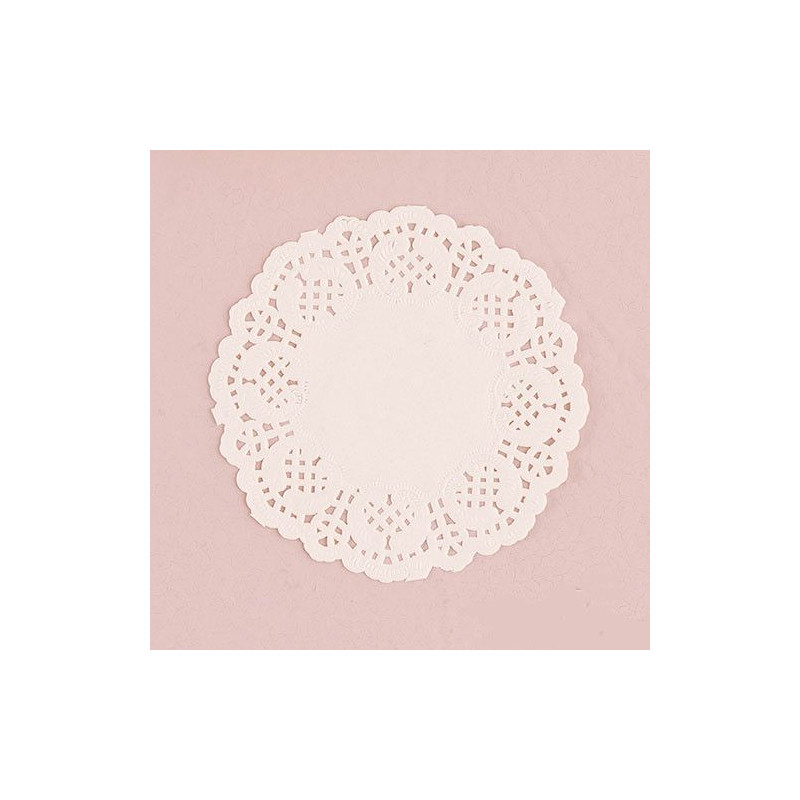 Napperons Dentelle Papier Blanc 29x18cm - Lot De 200 | Sets De Table Décoration Gâteau Fête Anniversaire Mariage
