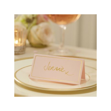 Le marque place carton rose et or Le marque place carton rose et or