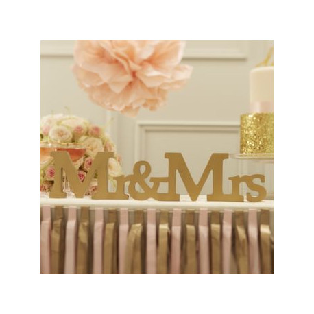 Mr & Mrs en bois doré Mr & Mrs en bois doré
