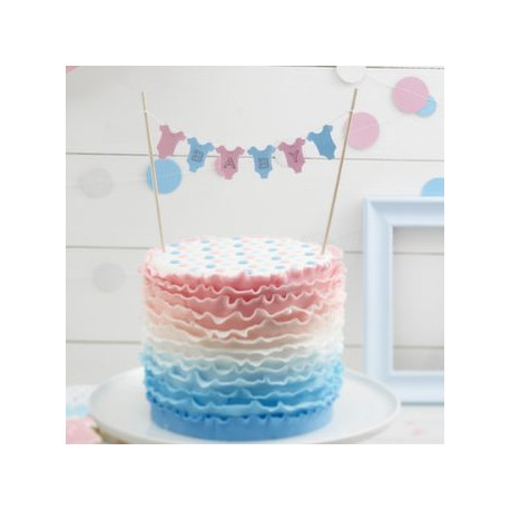La mini bannière pour gâteau baby shower La mini bannière pour gâteau baby shower