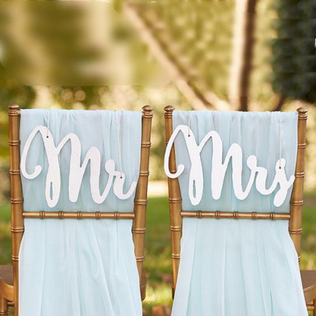 Les écriteaux Mr & Mrs or Les écriteaux Mr & Mrs or