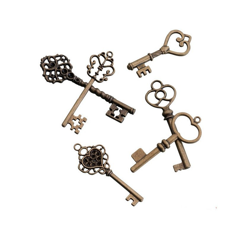 Porte-Clef Clé Clés Clefs Mural en Fer 40 cm - Bagagerie