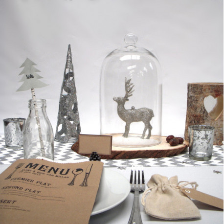 deco noel blanc et bois