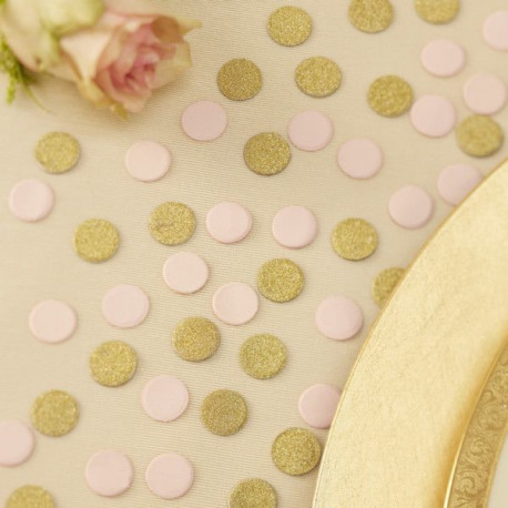 Les confettis rose et doré Les confettis rose et doré