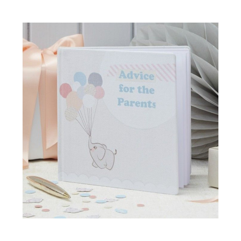 Livre d'or baby shower thème éléphanteau