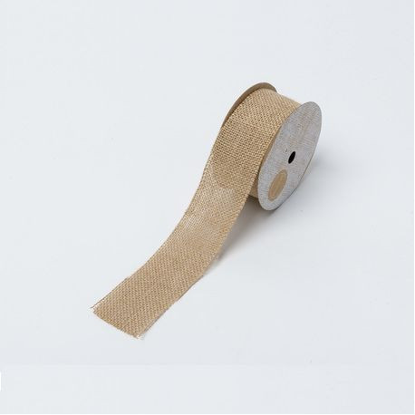 Le ruban en toile de jute 5cm sur 5m Le ruban en toile de jute 5cm sur 5m