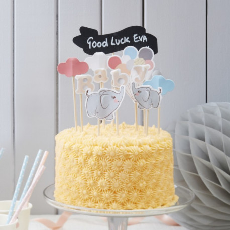 Le pic à gâteau pour baby shower éléphanteau Le pic à gâteau pour baby shower éléphanteau