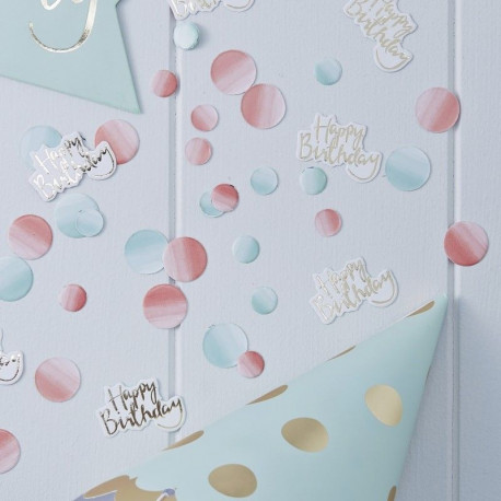 Les confettis de table Happy birthday ombre Les confettis de table Happy birthday ombre