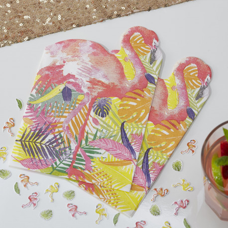 Les 20 serviettes flamand rose Les 20 serviettes flamand rose