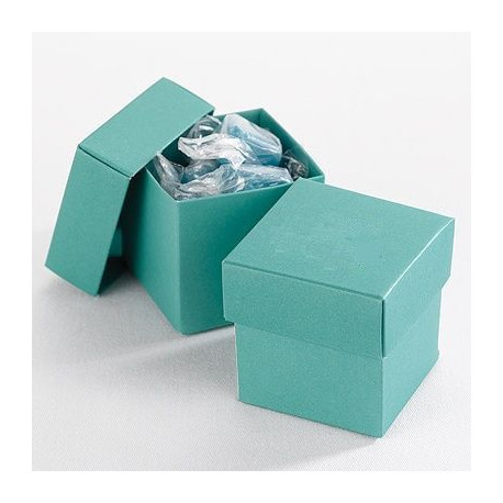 La boite à dragées cube vert émeraude (par 25) La boite à dragées cube vert émeraude (par 25)