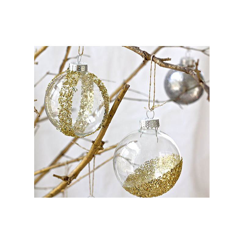 Boule de noel verre à suspendre