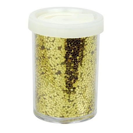 Le pot de paillettes grosses dorées Le pot de paillettes grosses dorées