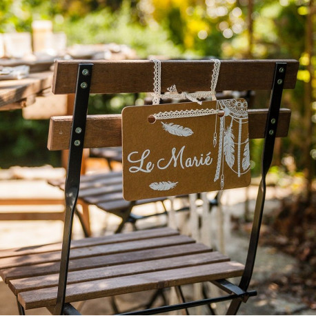 Les pancartes kraft bohème mariés Les pancartes kraft bohème mariés