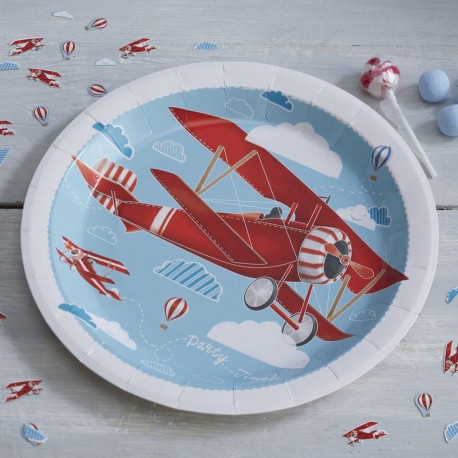 Les assiettes en carton avion (x 8) Les assiettes en carton avion (x 8)