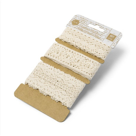 L'assortiment rubans dentelle ivoire 28/31/45mm L'assortiment rubans dentelle ivoire 28/31/45mm