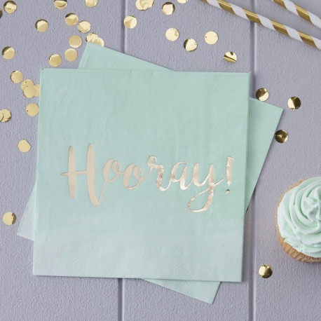 Les serviettes menthe hooray Les serviettes menthe hooray