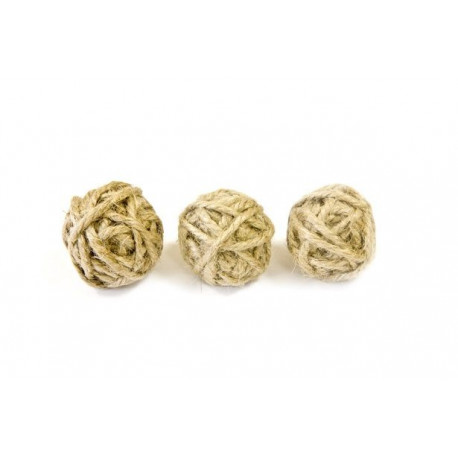 Les 6 mini boules en cordelette Les 6 mini boules en cordelette