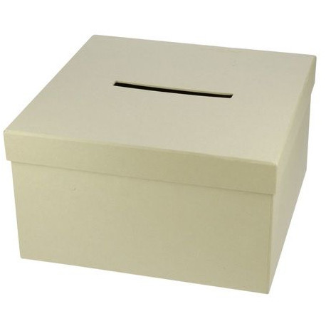 L'urne mariage carrée kraft 25cm L'urne mariage carrée kraft 25cm