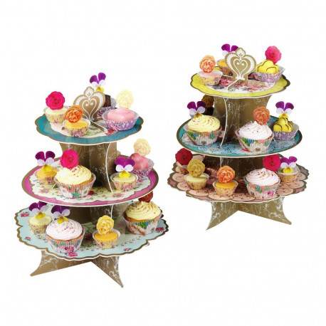 Le présentoir à gâteau floral Le présentoir à gâteau floral