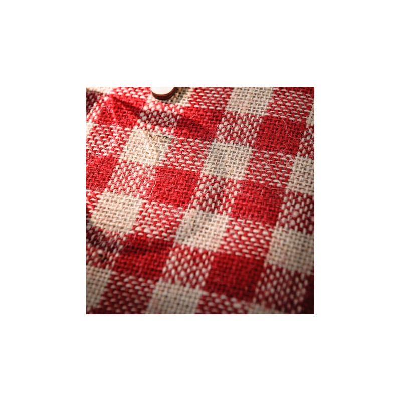 ROULEAU 3 EN 1 Chemin de Table et Napperons Airlaid - Vichy Rouge/Damier Wit - 40 x