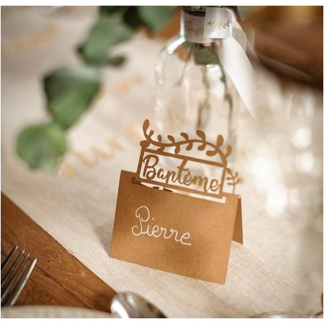 Marque place bapteme kraft