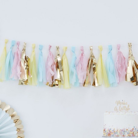 La tassel garland rose, bleu et or La tassel garland rose, bleu et or