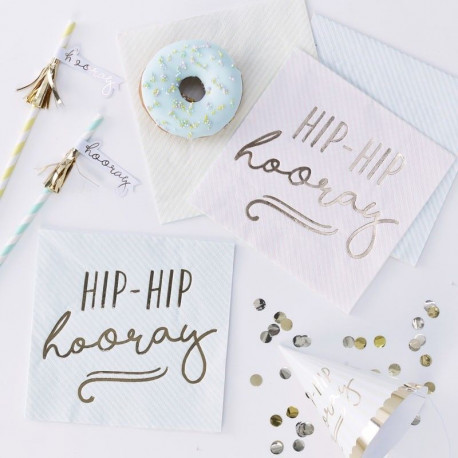 Les serviettes en papier hip hip hourra Les serviettes en papier hip hip hourra