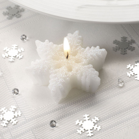 Les 3 bougies flocon de neige Les 3 bougies flocon de neige