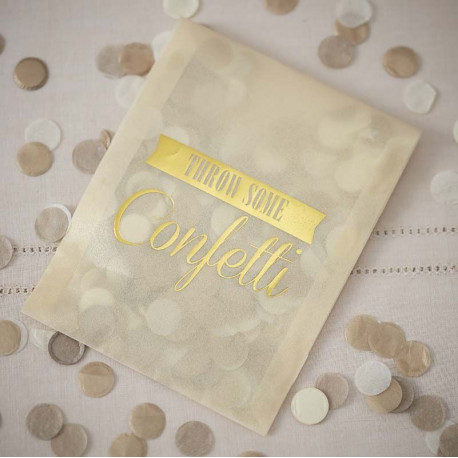 Le sachet à confettis dorés Le sachet à confettis dorés