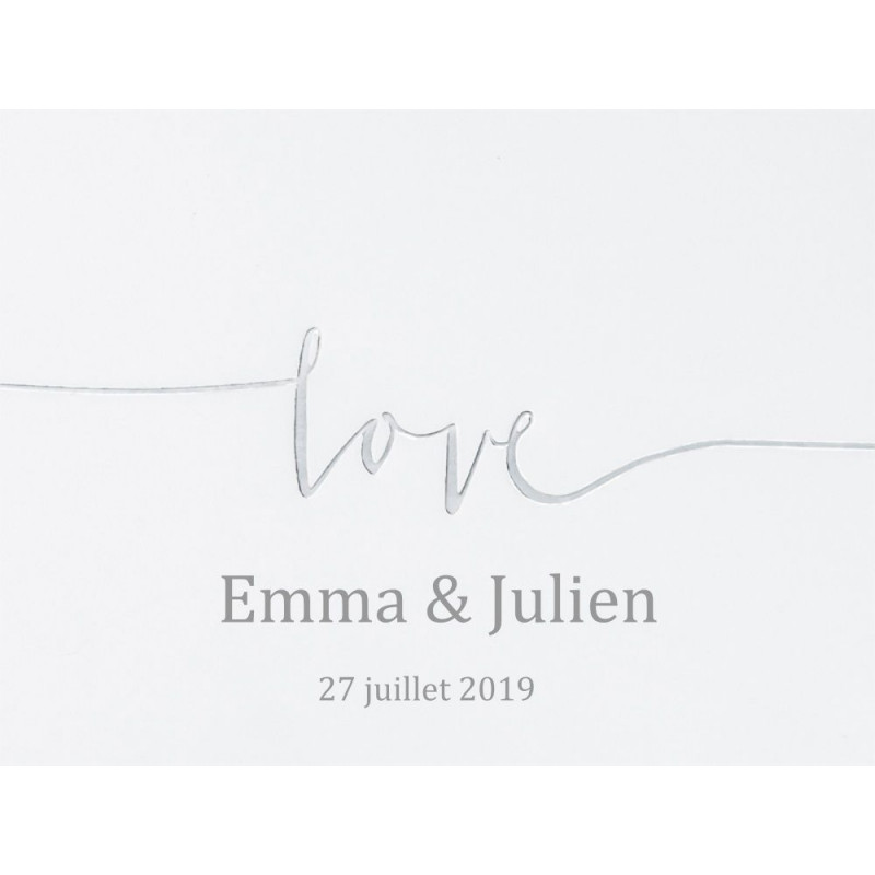 Argent Mariage 25th anniversaire Script 6/" x 4/" Cadre Photo