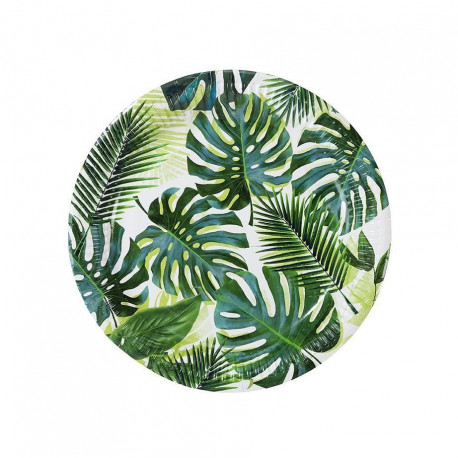 Les assiettes en carton thème tropical (x 8) Les assiettes en carton thème tropical (x 8)
