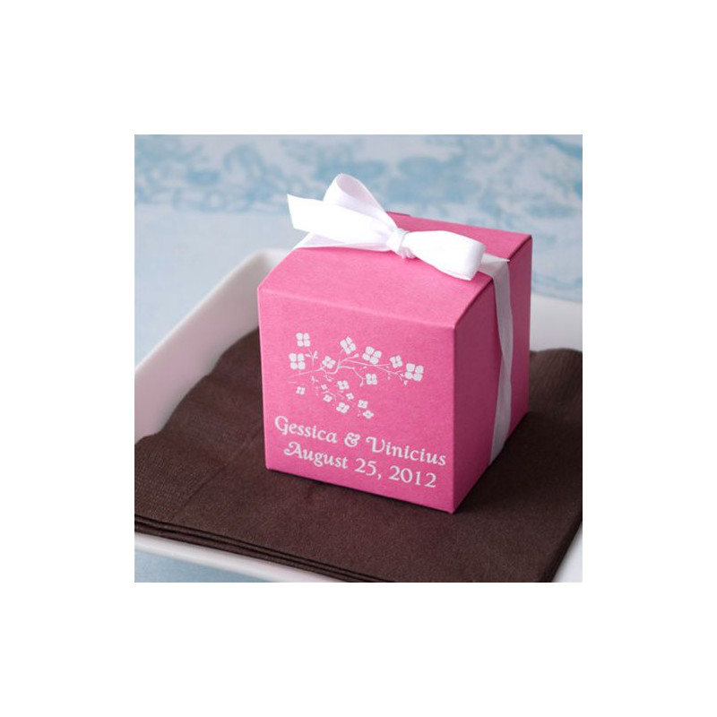 Boite dragees cube personnalisee