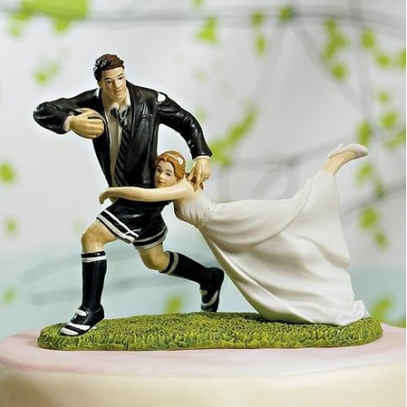 La Figurine De Gâteau Humoristique Rugby