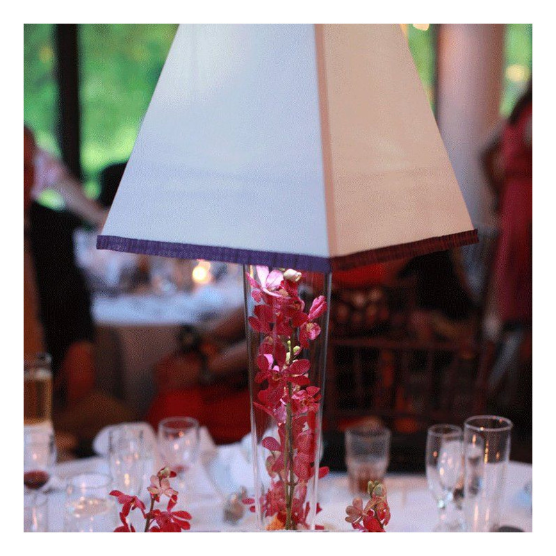 Vase conique verre pour centre de table mariage
