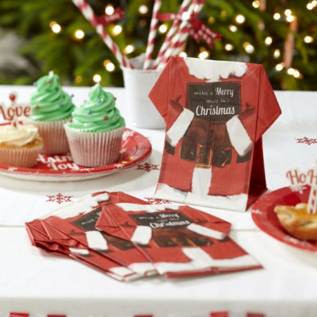 Les serviettes père noel Les serviettes père noel