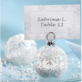 Marque place boule de noel porte nom