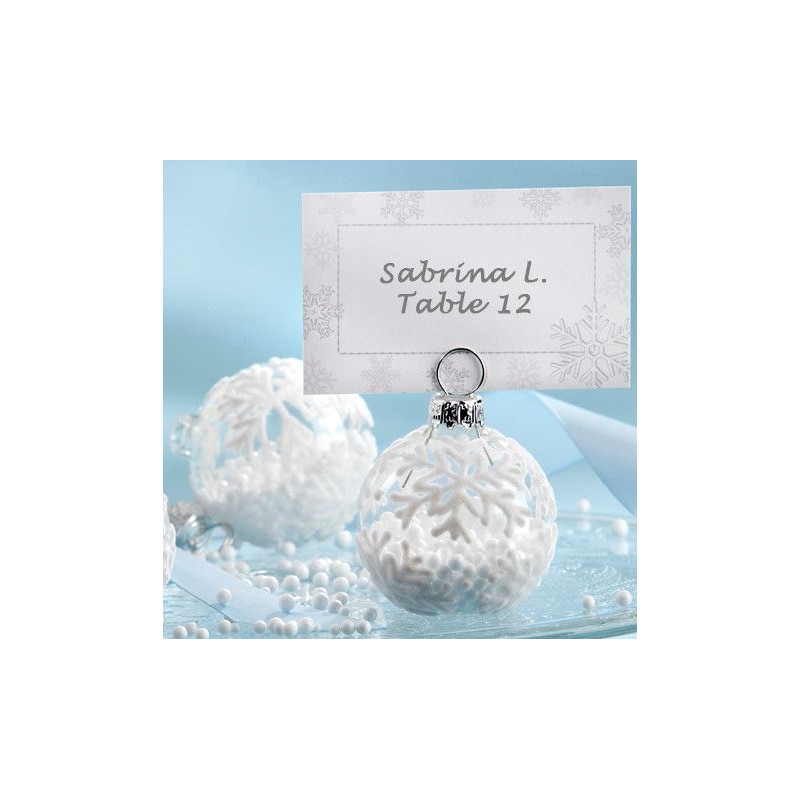 Marque place boule de noel porte nom