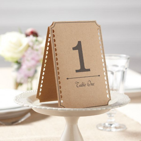 Les 12 numéros de table kraft Les 12 numéros de table kraft
