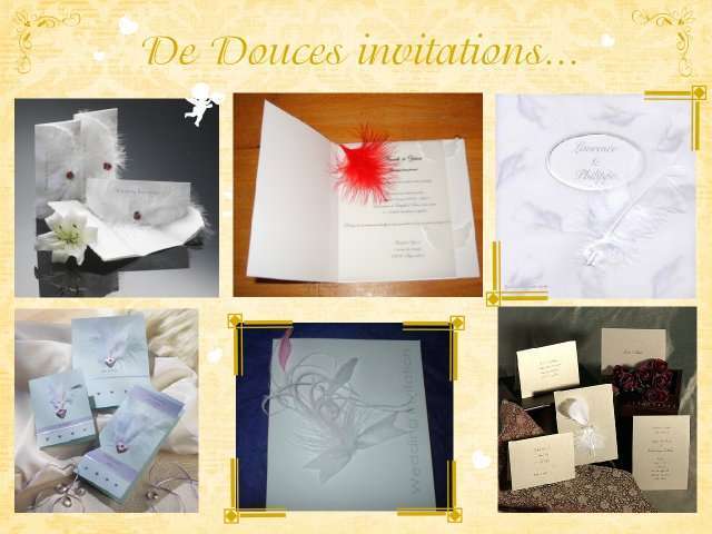   décoration mariage idées thème anges faire part plume 