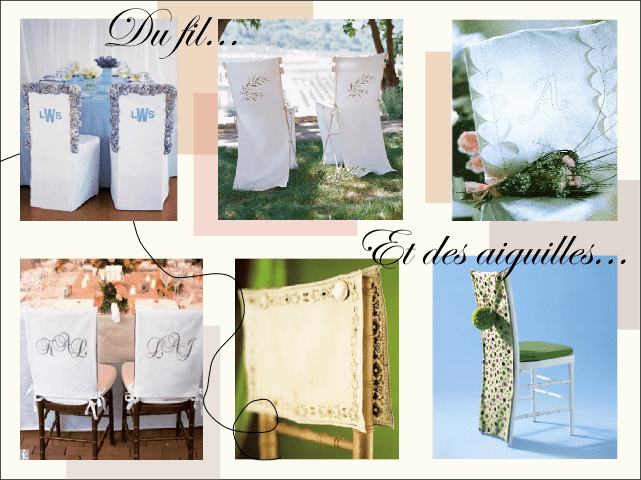 housses de chaise de mariage en tissu