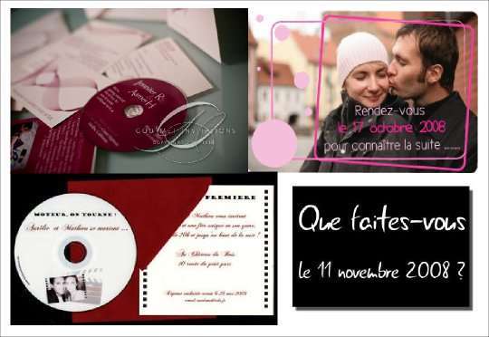 faire part mariage original dvd magnet cd